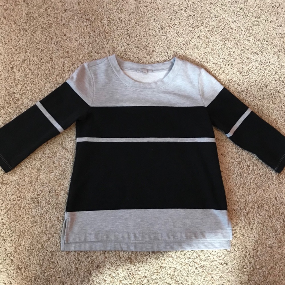 Gap Black & Gray Colorblock Sweatshirt Top S
